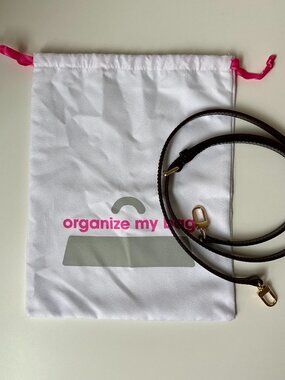 Dark Brown Leather Adjustable Strap (Replacement Strap for Louis Vuitton Bags)